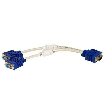 Adaptateur Avec Câble VGA / 2x VGA Blanc (AD-20)