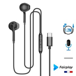FAIRPLAY ONYX Ecouteurs USB-C (Noirs) (ProPack)