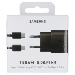 Samsung Originale Chargeur rapide EP-TA800 3A 25W TYP-C noir