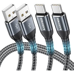 Type C Câble USB de chargeur de transfert de données rapide Gris - Nylon